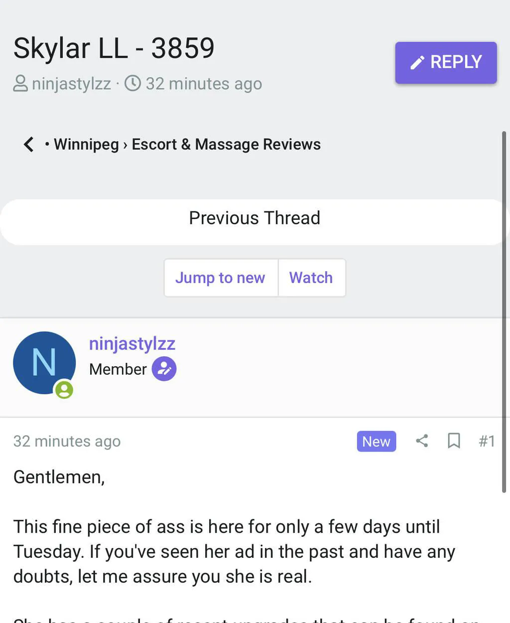 Escorts Winnipeg, Manitoba Skylar