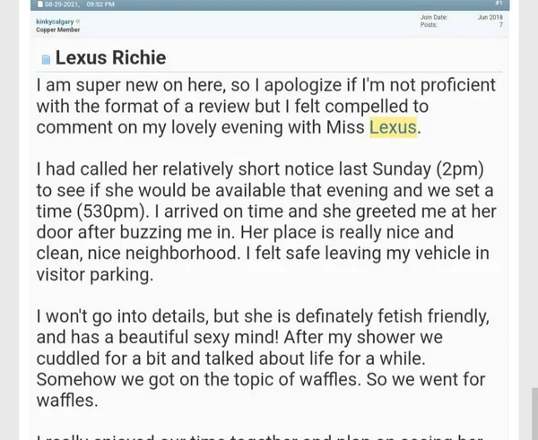 Escorts St. Albert, Alberta lexus Richie