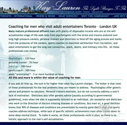 Escorts Toronto, Ontario Companion for older professional men